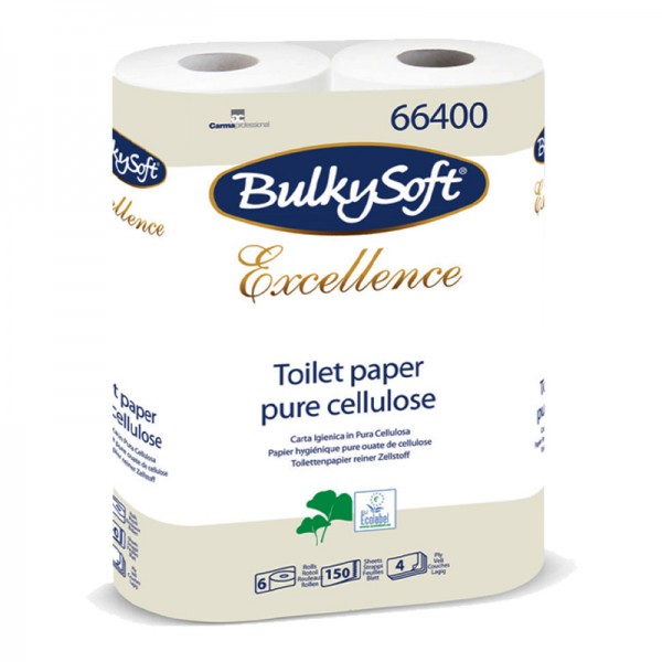 Papier Toilette 3 Plis Cellulose Blanche 200 Feuilles 12 Rouleaux - Hygiene  