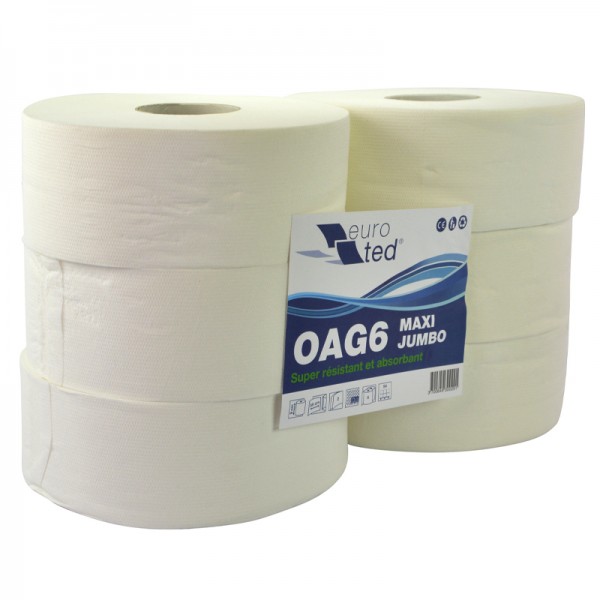 Papier toilette feuille à feuille - tissu pur - 2 plis - 212 coupons -  BLANC - 40 liasses - BOMAdirect