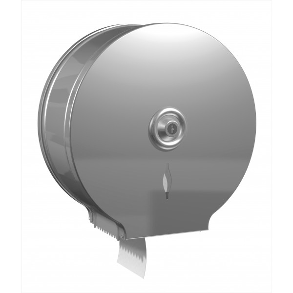 Distributeur inox pour maxi rouleau de papier toilette industriel