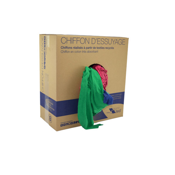 Chiffon textile industriel - Boite 10 kg