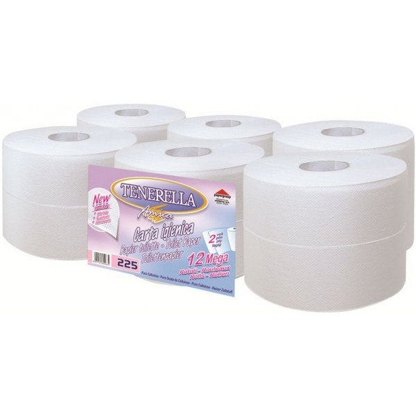 Papier toilette petit rouleau de 200 formats blanc en pure ouate