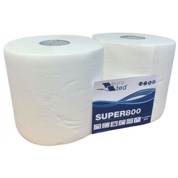 Bobine papier essuie mains 300m blanc (x2) - Lubrifiant sur La Bécanerie