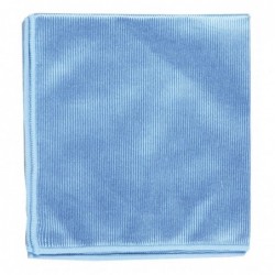 Chiffon en microfibre pour nettoyer les vitres - 14'' x 14'' (35,5 cm x  35,5 cm) - bleu