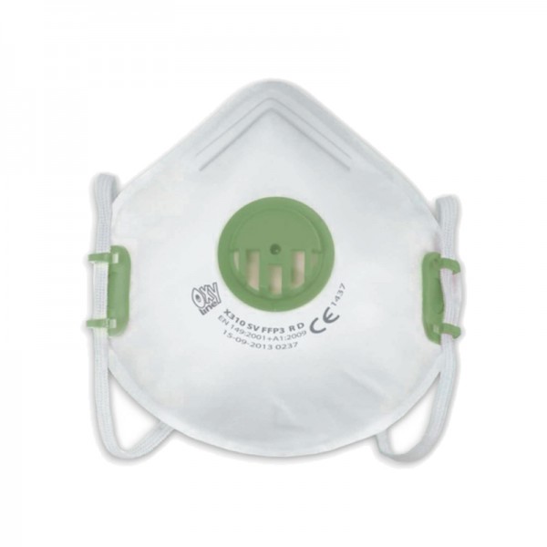 Masque de protection filtrant à coque avec valve FFP3 - sachet de